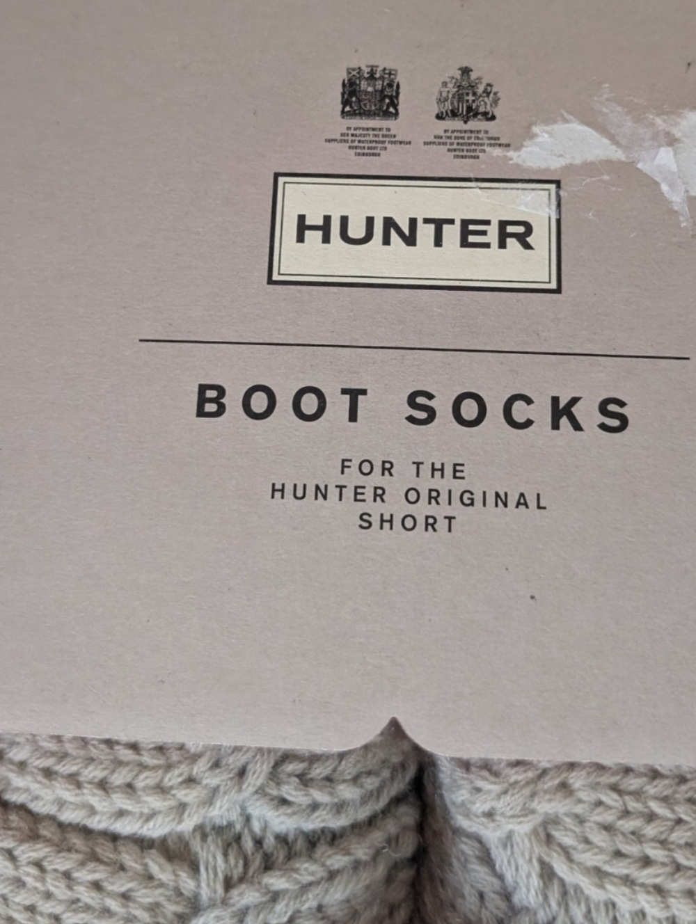 Hunter 6 Stitch Cable Knitted Cuff Short Boot Socks....Large ..NWT - Picture 3 of 5